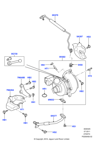 Turbo Yağ Geri Dönüş Borusu-Lr014428 E-1348918-1386530-2.7/Range Rover Sport-Discovery 4