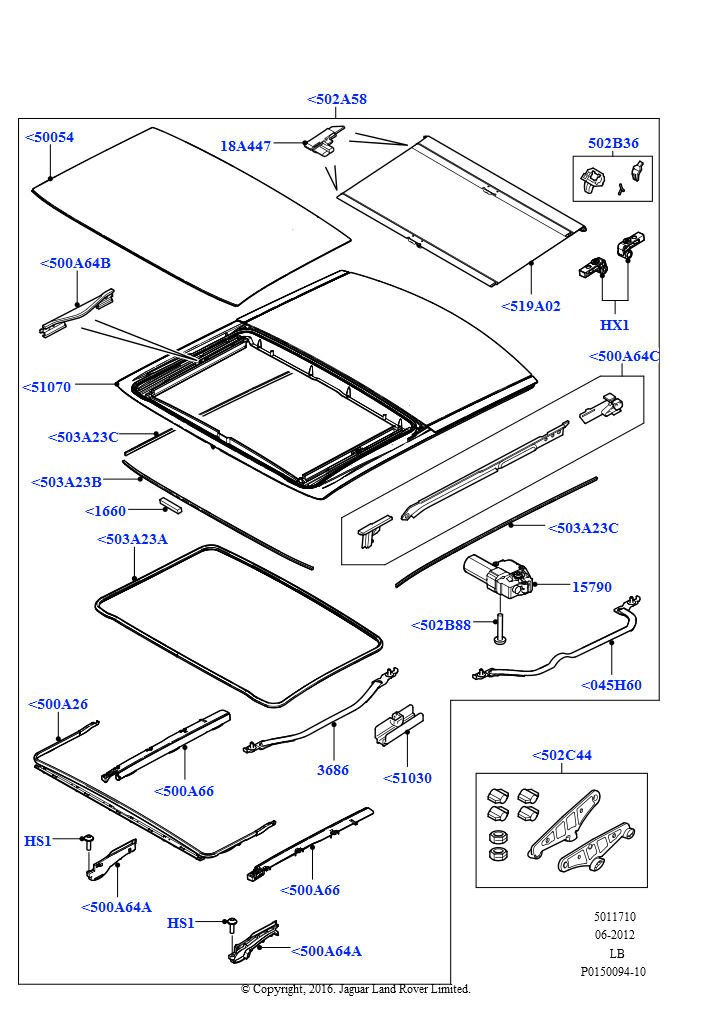 Sunroof Camı-Lr002135-Lr010253-Lr045333-Lr019772-/Freelander 2