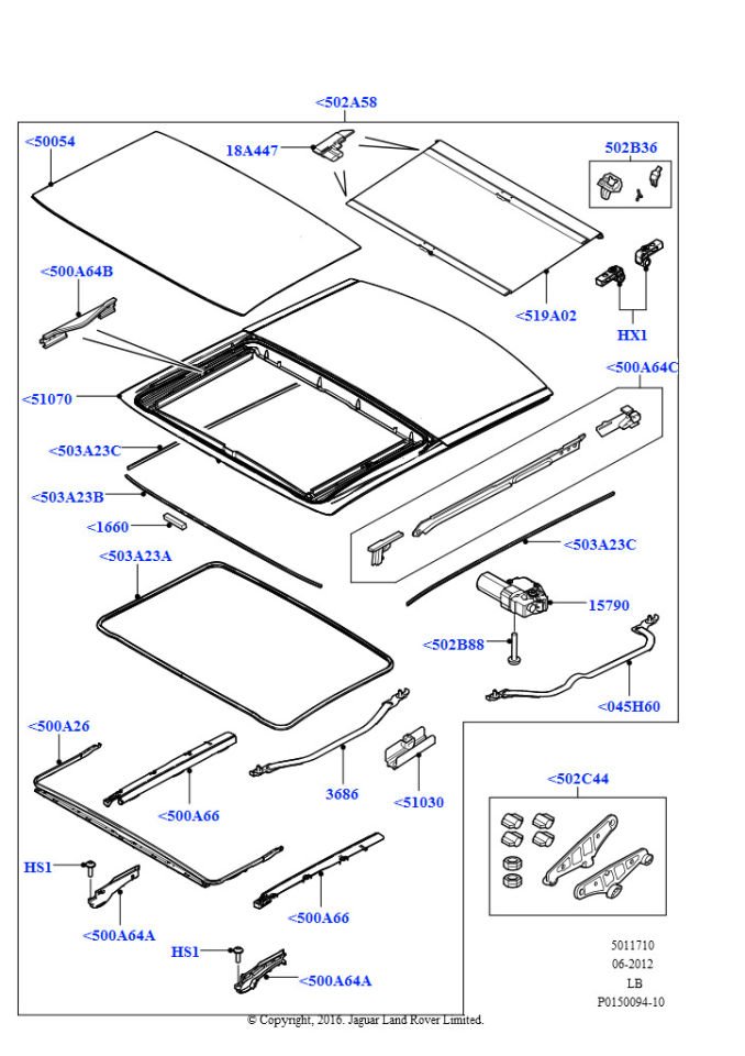 Sunroof Camı-Lr002135-Lr010253-Lr045333-Lr019772-/Freelander 2