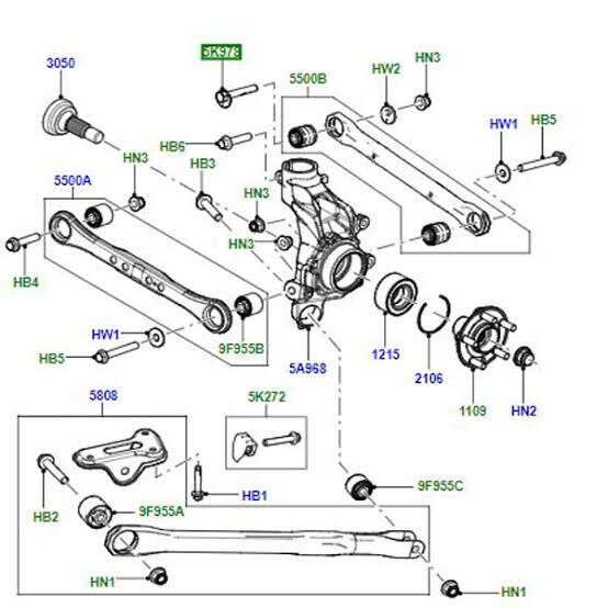 Arka Denge Kol Ayar Civatası-Lr001126 E-/Freelander 2