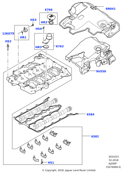 Külbütör kapak Contası ( Adet )-Lr091765 V-Jde38593 (Jaguar)-/Range Rover Evoque