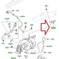 Turbo Contası ( R-L )-Lr084664 E..-Lr013236-C2D51255 (Jaguar)-Jde10827 (Jaguar)-/Range Rover Sport