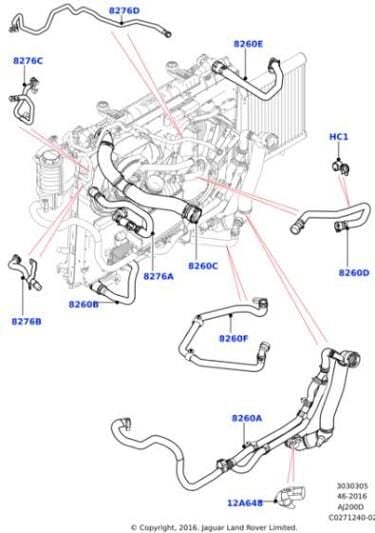 Radyatör Üst Hortumu Sağ-Lr106823 L-Lr095813-/Range Rover New