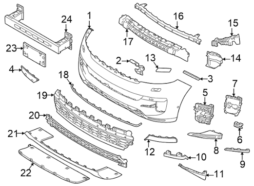 Ön Tampon Sis Kaplaması Sol-LR168991 L-R.R.SPORT