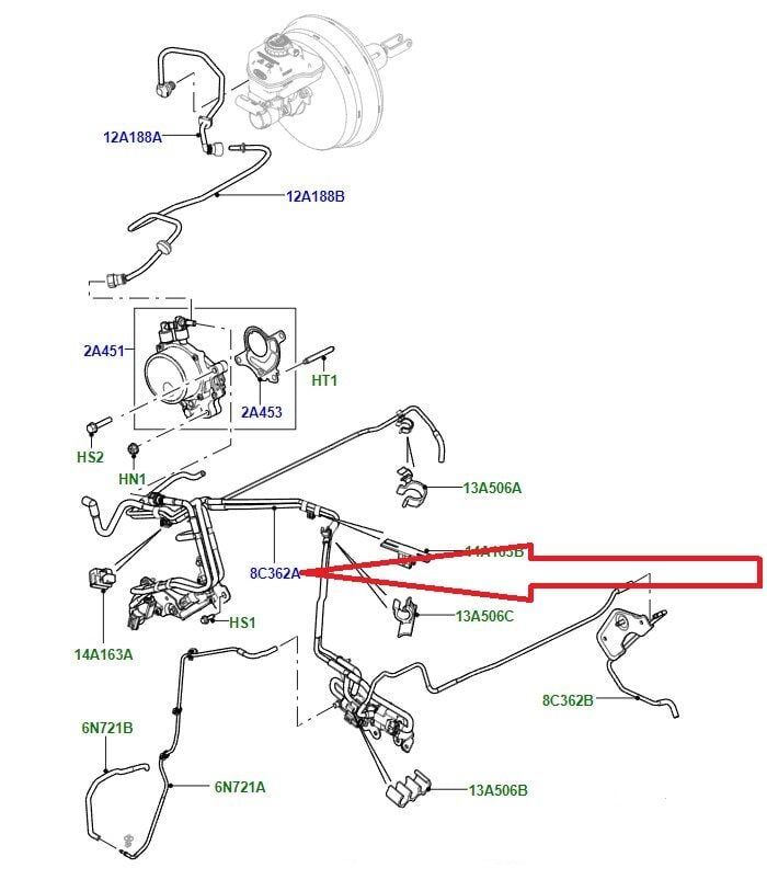 Vakum Kontrol Hortum Seti -Lr038174-Lr076025-Lr022845-/Range Rover New 2