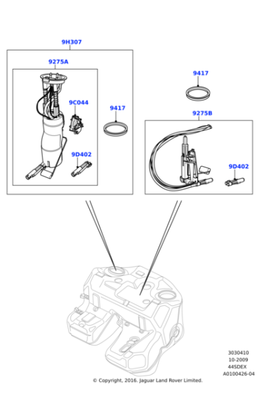 Yakıt Pompası Komple ( Depo İçi )-Lr014301 İ-Wfx000150-Wfx500010-Lr007313-Wqc500020-4.4 Benzinli/Range Rover New 2