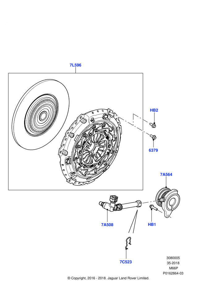 Debriyaj Seti (Baskı+Batata+Bilya)-LR029125 T-LR048408-R.R.EVOQUE