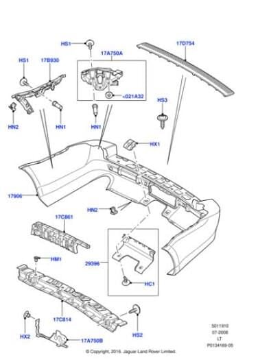 Arka Tampon Tutucu Braket-Lr013862 L-Dqn500011-/Range Rover Sport