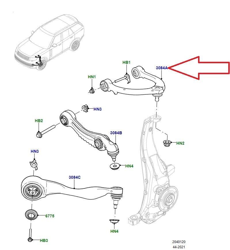 Salıncak Ön Üst Sağ-Lr152746 T-/Range Rover Sport-Range Rover New