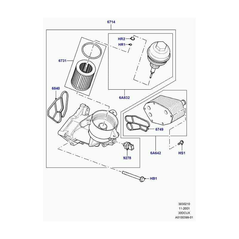 Conta Yağ Filtre Adaptör-Lvh000010 B-3.0/Range Rover New 2