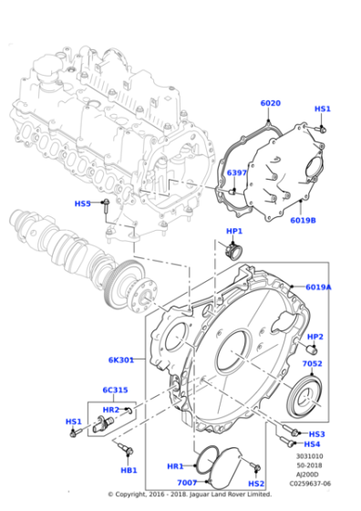 Krank Devir Sensörü-Lr074068 B-Lr126181-Jde40539 (Jaguar)-2.0 Dizel/Discovery Sport-Range Rover Range Rover Velar