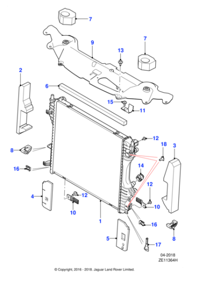 Radyatör Komple (Su)-Xr858580-Xr858121-C2Z6984-2.7/Jaguar