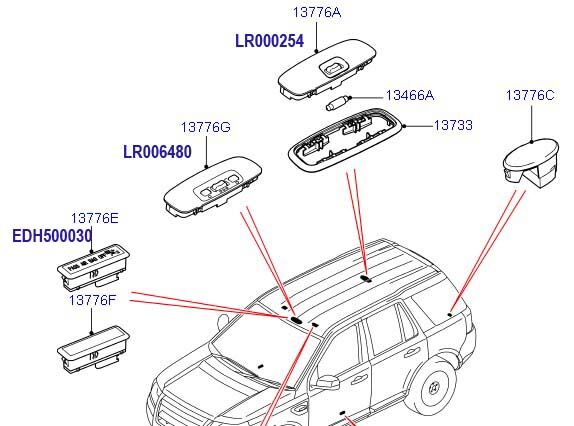 Tavan Lambası Ön Orta-Lr006480-/Freelander 2