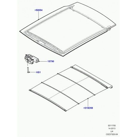 Sunroof Motoru-Lr044742-/Range Rover Evoque