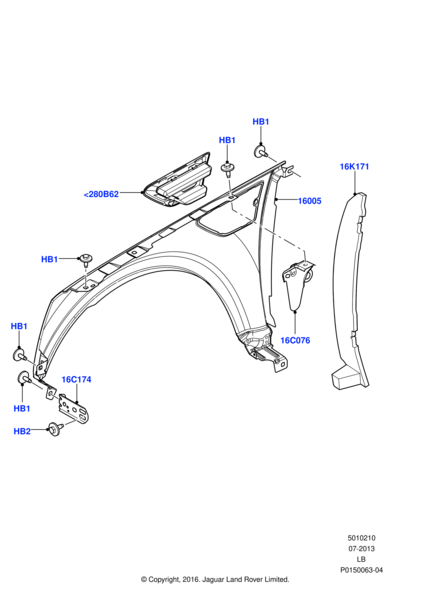 Ön Çamurluk Bağlantı Braketi Sol-Lr001522-/Freelander 2