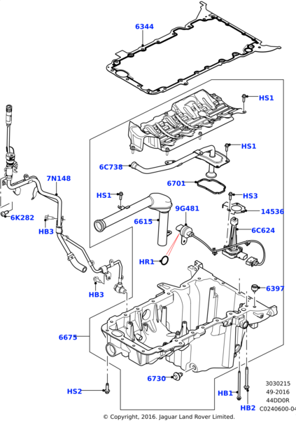 Karter Yağlama Borusu Contası-Lr035122-4.4 Dizel/Range Rover New 2