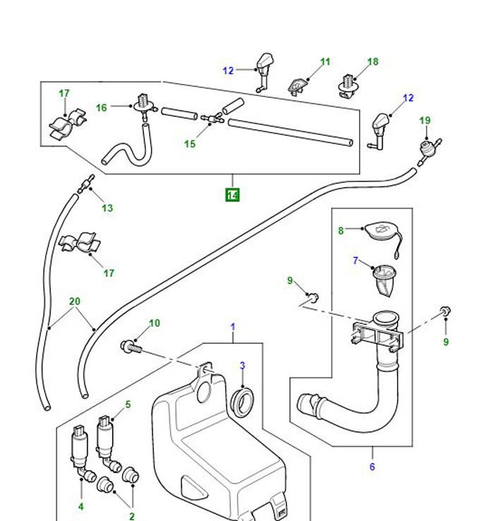 Cam Su Fıskiye Hortum Kiti-Awr5029-/Freelander 1