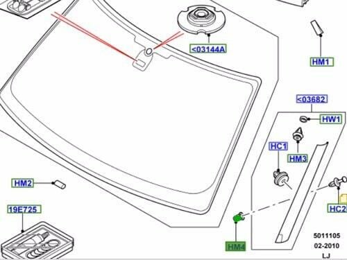 Klips ( Cam Alt Çıta )-Dya000040 O-/Range Rover Sport