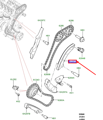 Eksantrik Zinciri Kızağı Sağ Alt-LR164805-JDE41330 (JAGUAR)---R.R.SPORT-R.R.NEW 2