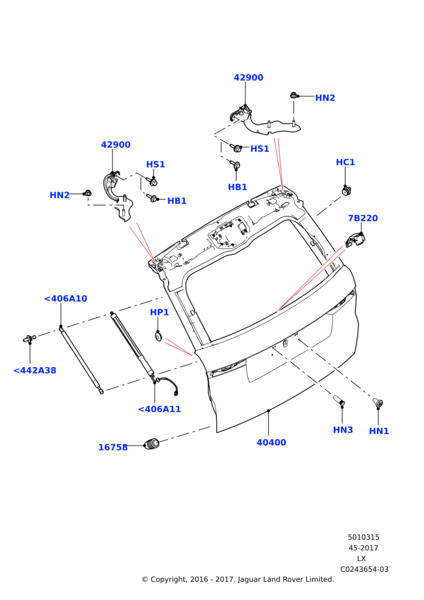 Bagaj Amortisörü ( R-L )-Lr062122 B-Lr044158-/Range Rover Sport