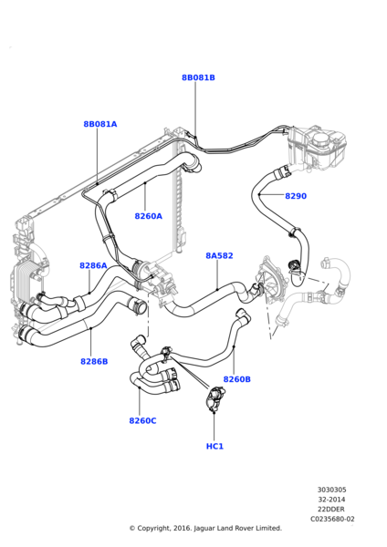 Radyatör Alt Hortumu-Lr026707 K.-2.2/Range Rover Evoque
