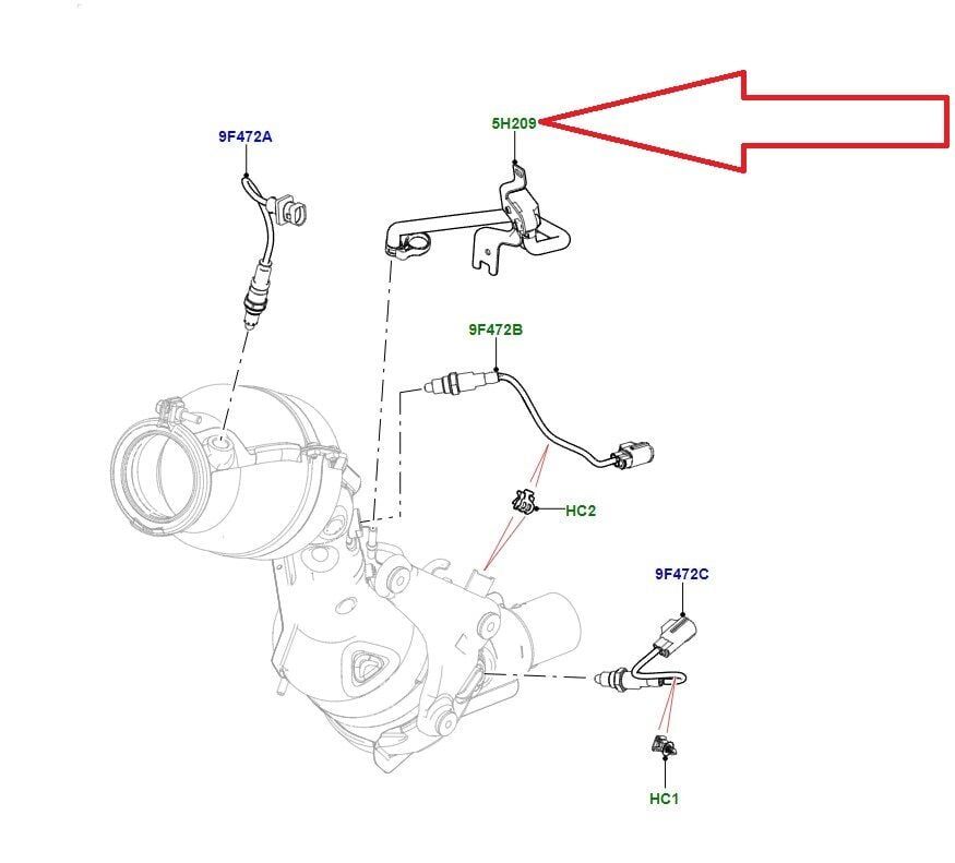 Egzoz Gaz Basınç Sensörü-Lr105078-/Range Rover Sport
