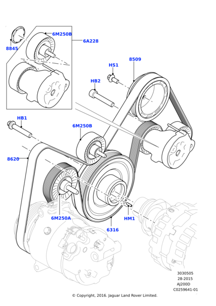 Vantilatör Gergi Bilyası Komple-Lr071712 D-Lr114017-T2H2425-T2H38134 (Jaguar)-2.0 Dizel/Range Rover Sport-Range Rover Range Rover Velar