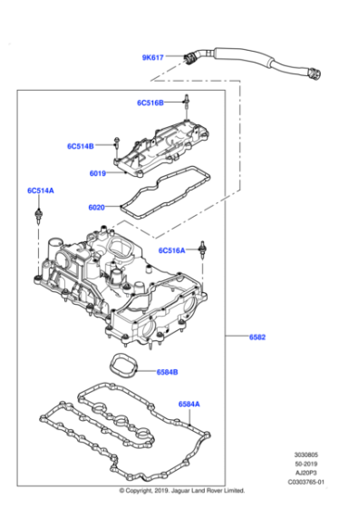 Külbütör Kapak Contası-LR140255 V-Range Rover Evoque