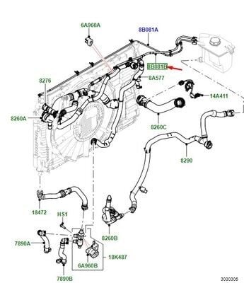 Radyatör Üst Hortumu İnce-LR135919-LR146301-LR081660-Range Rover Sport-Range Rover New