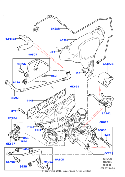 Egzoz Manifold Saplama Somunu-Lr025680 L-Aj813104 (Jaguar)-2.0 Benzinli/Range Rover Evoque